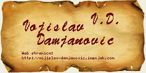 Vojislav Damjanović vizit kartica